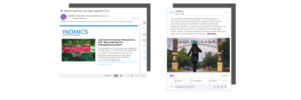 Examples Social Media and Email Alert Boost