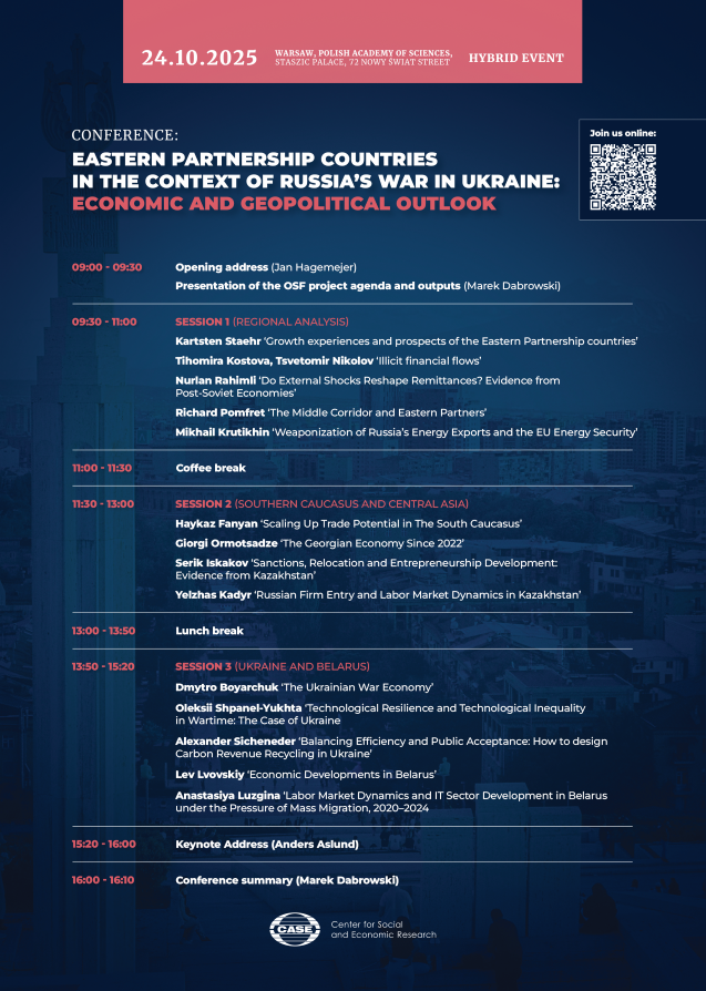 CASE Conference - Eastern Partnership Countries in the Context of Russia's War in Ukraine Programme