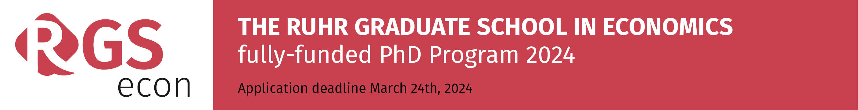 Ruhr Graduate School of Economics - Fully Funded PhD Program 2024