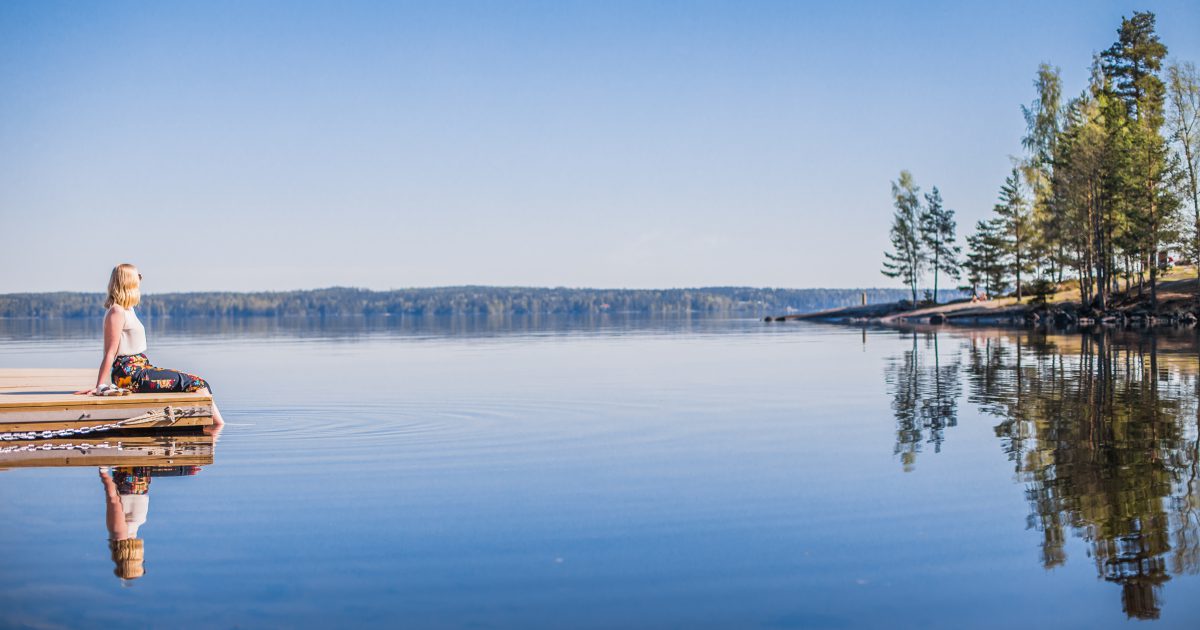 One of many lakes in Tampere, Finland