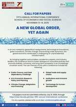 Call for Papers: Fifth International Annual Conference on A New Global Order, Yet Again