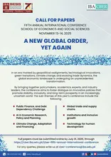 Call for Papers: Fifth International Annual Conference on A New Global Order, Yet Again