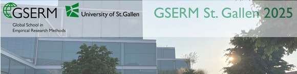 Global School in Empirical Research Methods GSERM at the University of St.Gallen